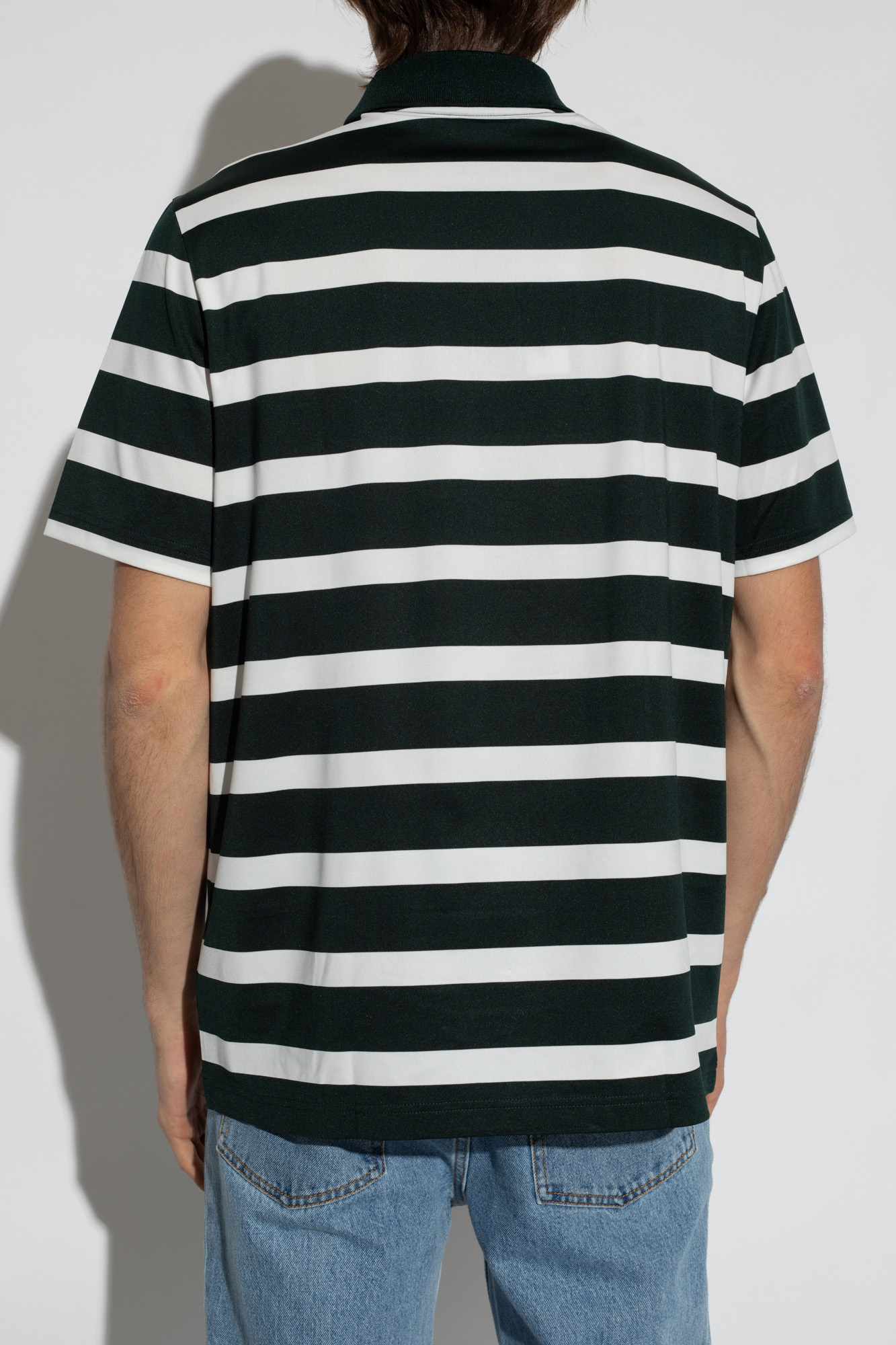 Green Striped polo shirt Lacoste - SchaferandweinerShops